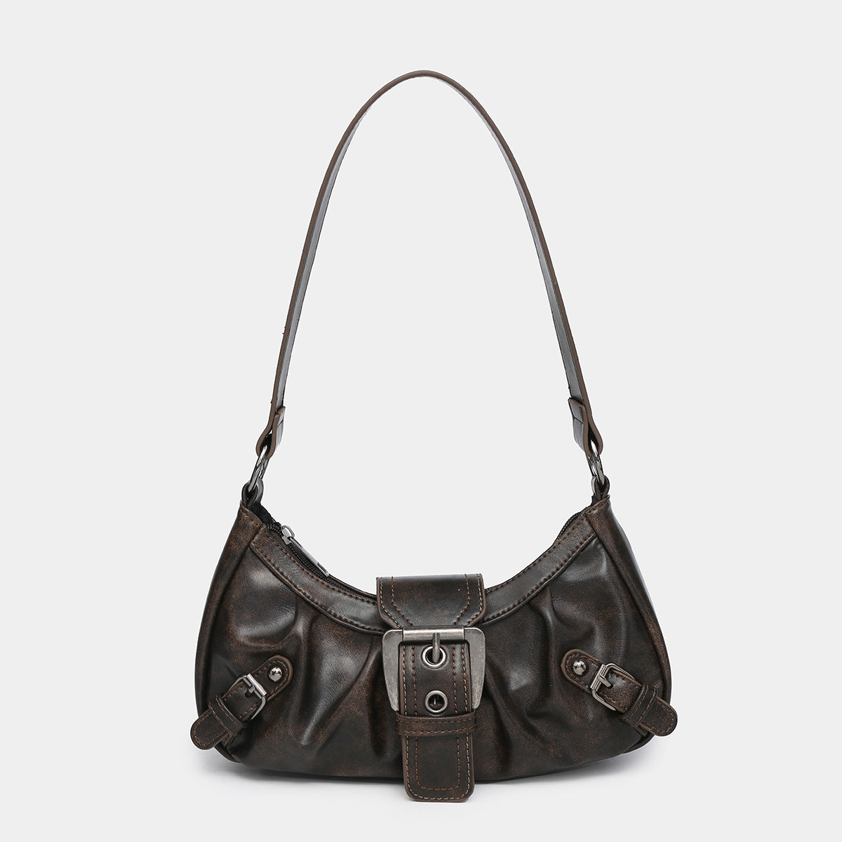 Vintage Two-tone Leather Shoulder Bag