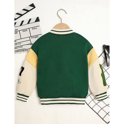 Toddler Kids Baseball Collar Sports Jacket