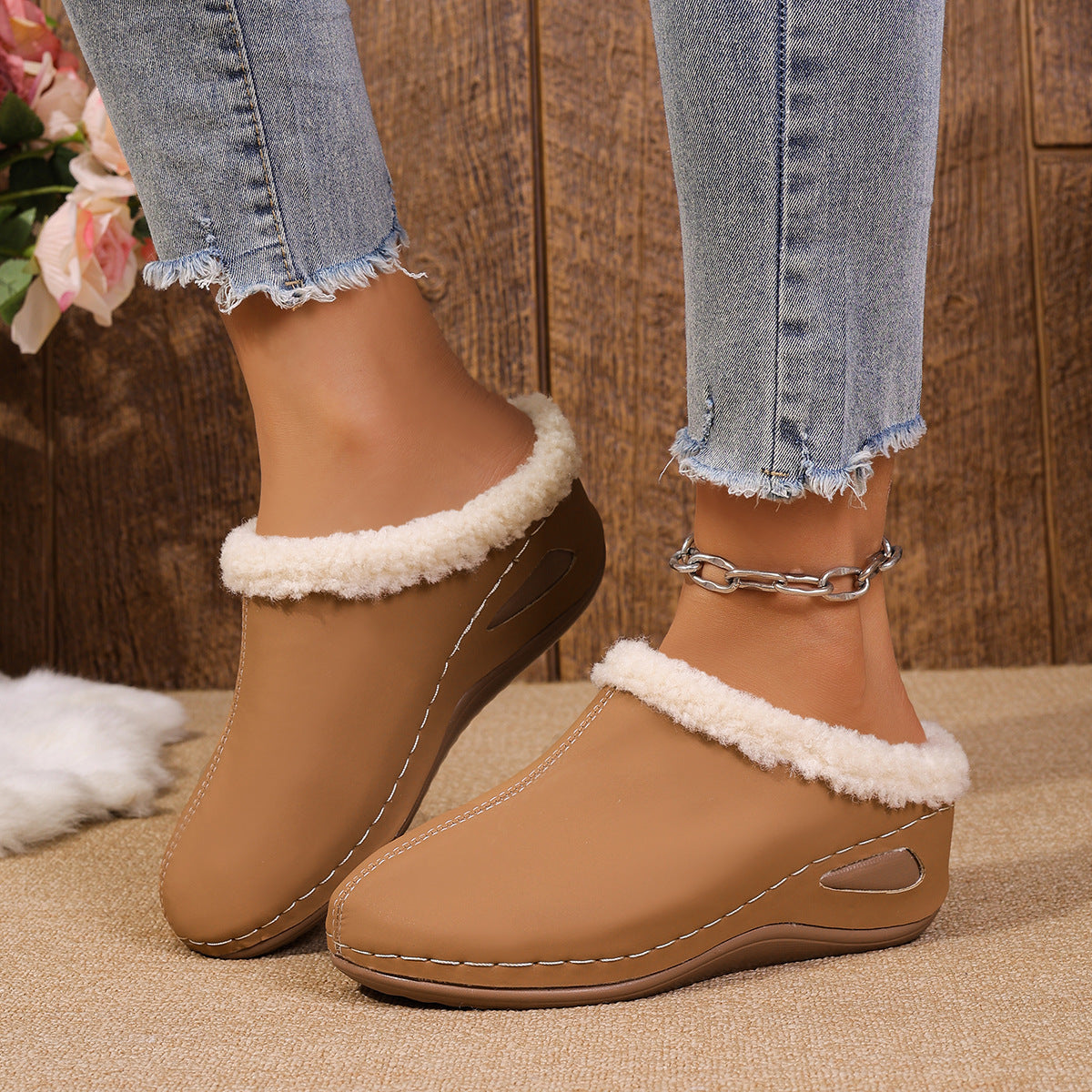 Plush Wedges Sandals