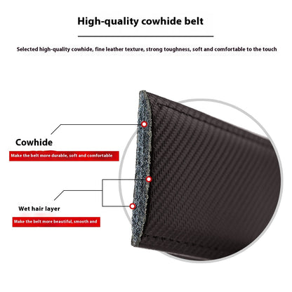 Alloy Automatic Buckle Leather Belt