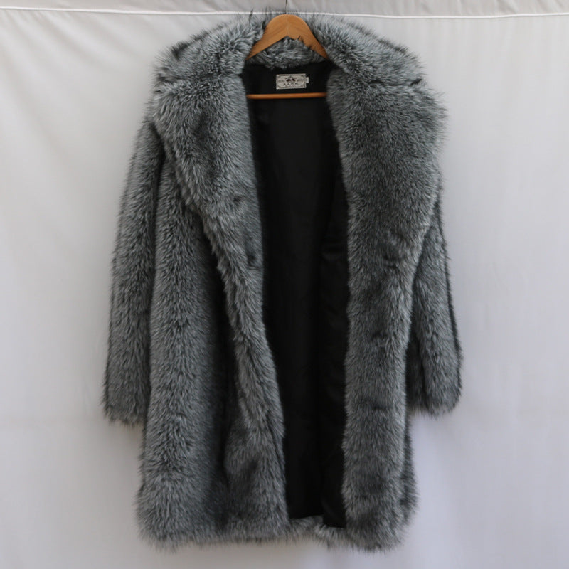 Men's  Fox Fur Long-cut Coat