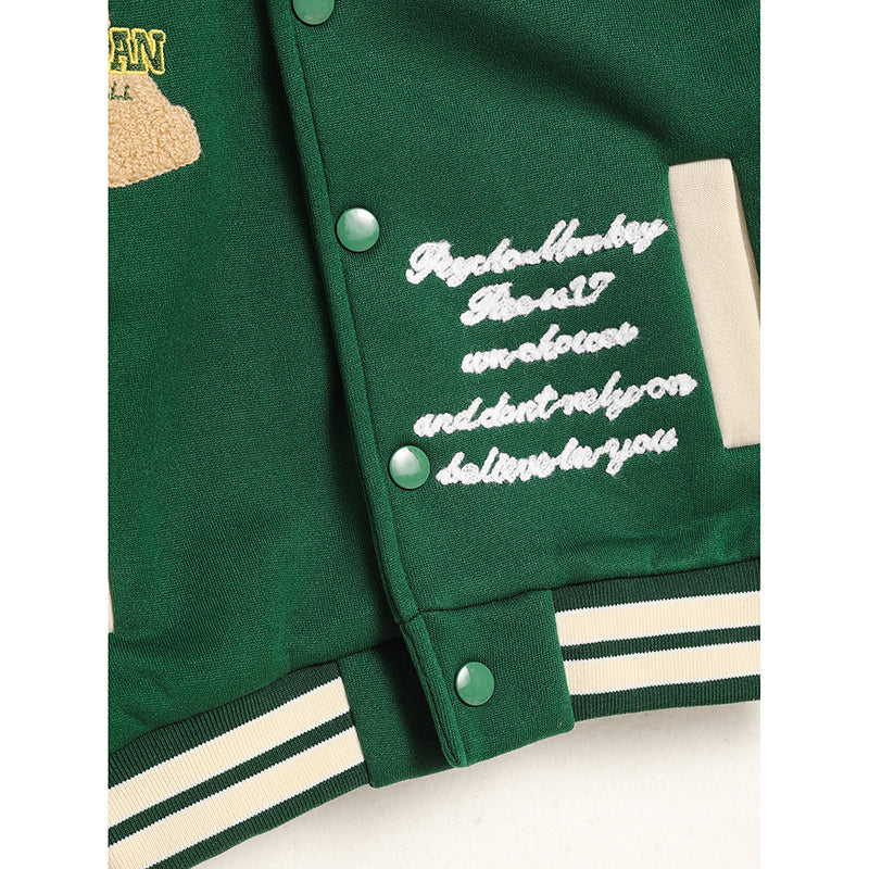 Toddler Kids Baseball Collar Sports Jacket