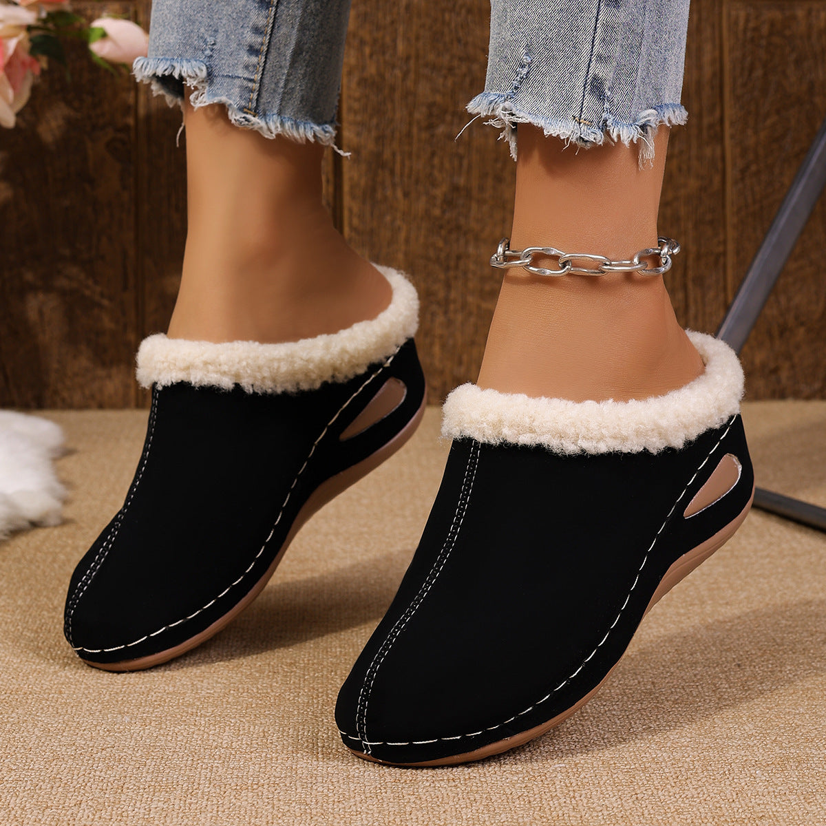 Plush Wedges Sandals