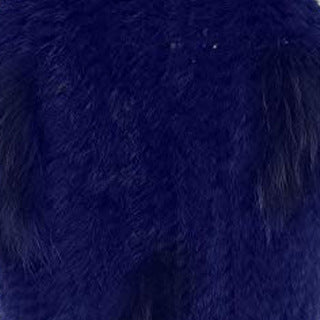 Rabbit Fur Woven Triangle Shawl