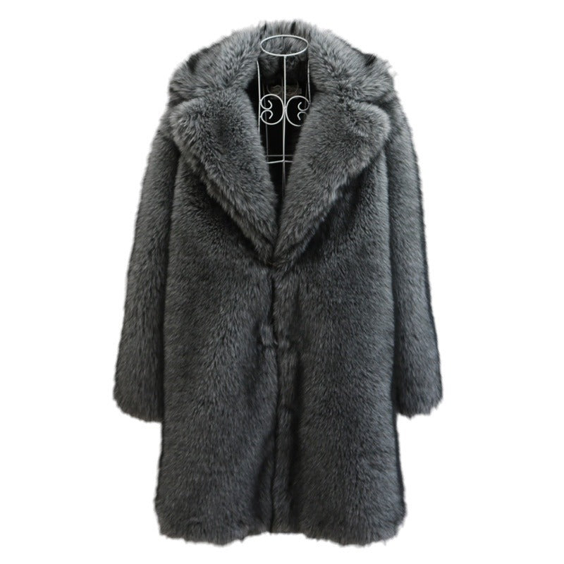 Men's  Fox Fur Long-cut Coat