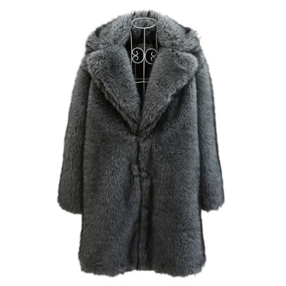 Men's  Fox Fur Long-cut Coat