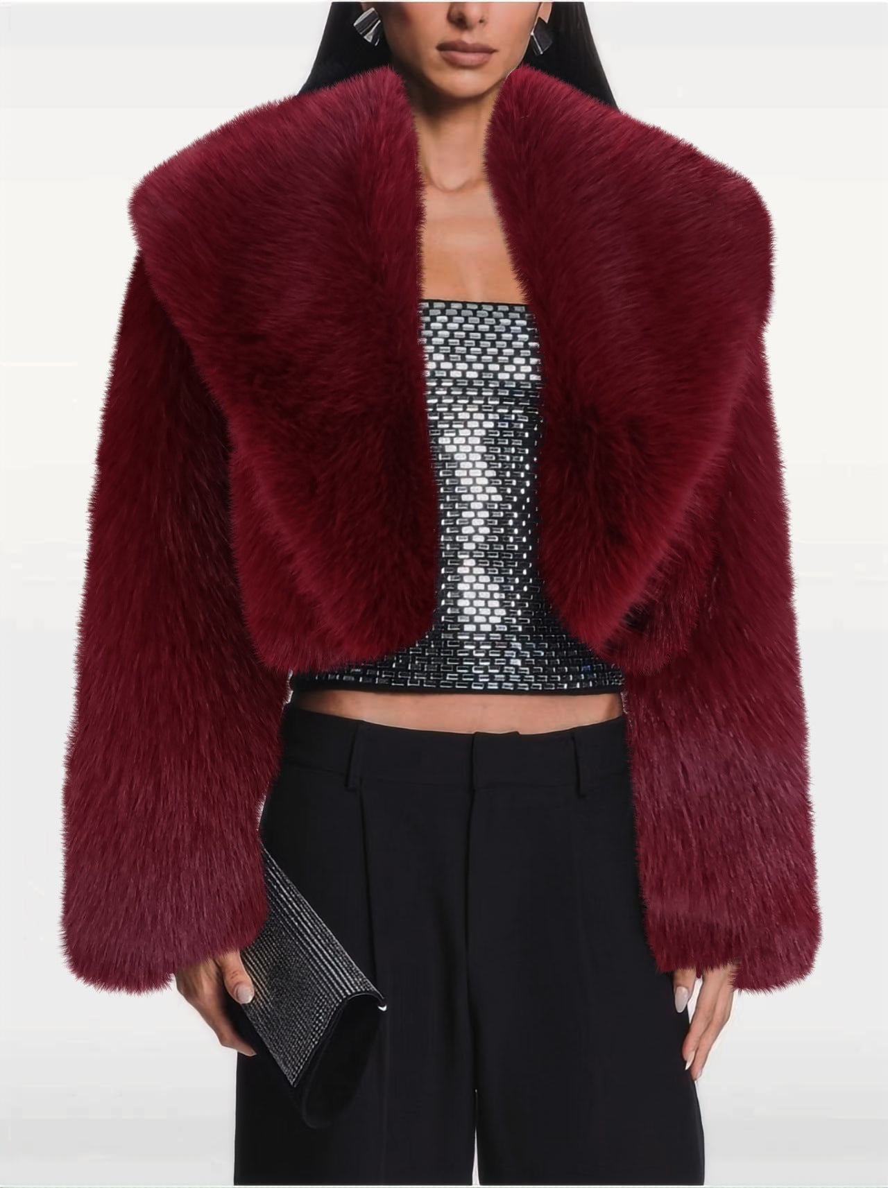 Women's Fur Long Sleeve Coat