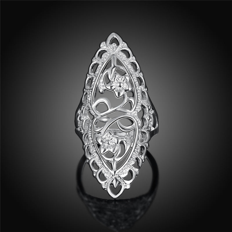 Silver Vintage Cutout Ring
