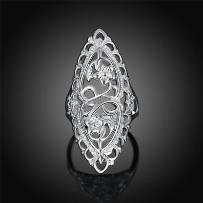 Silver Vintage Cutout Ring