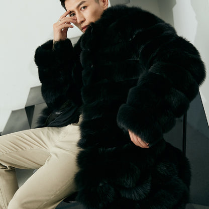 Men's Real Fur Long Coat