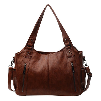 Retro Solid Color Handbag