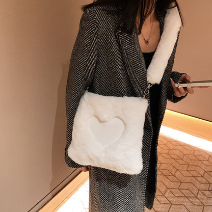 Love Winter Plush Shoulder Bags