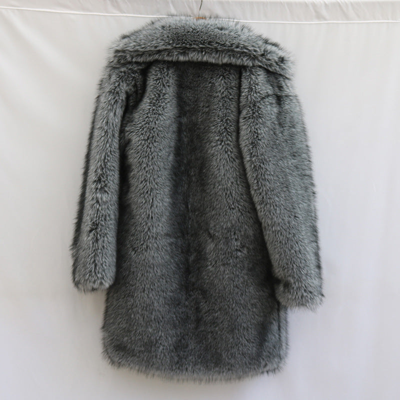 Men's  Fox Fur Long-cut Coat