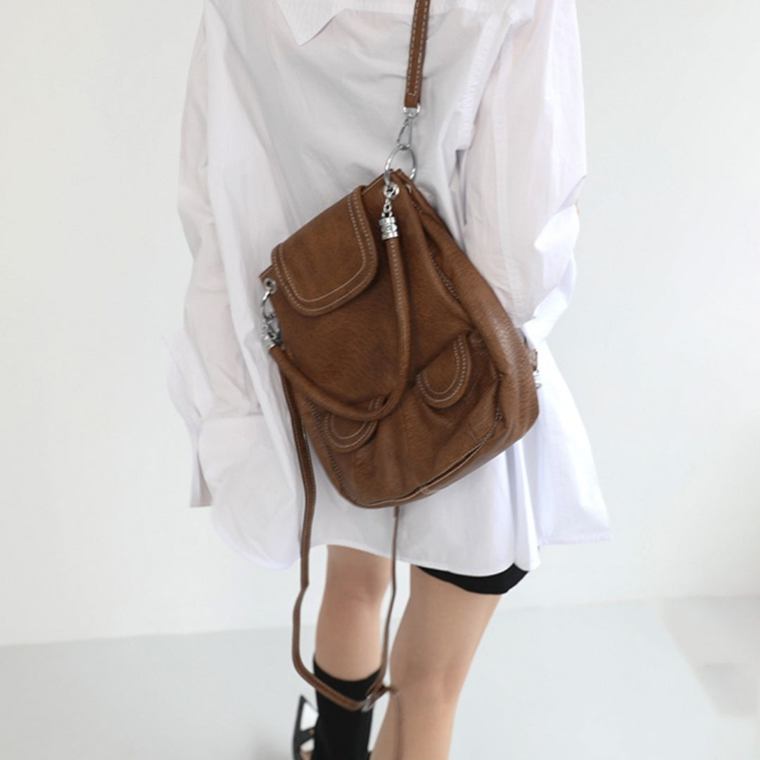 Saddle Vintage Brown Crossbody Backpack