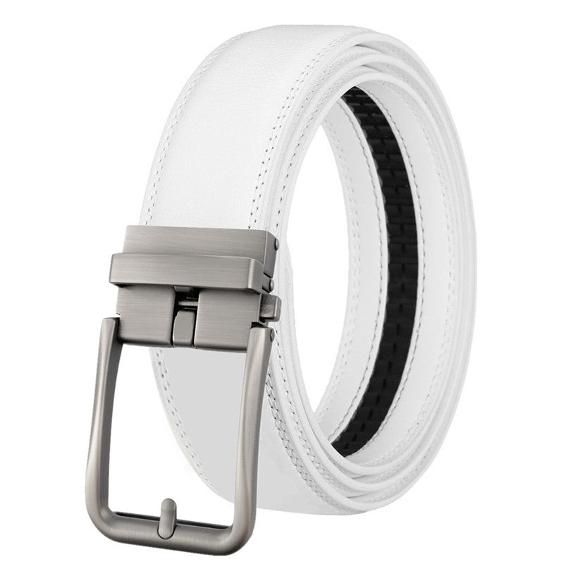 Leather Automatic Buckle Simple Hollow Belt