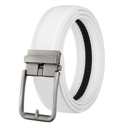 Leather Automatic Buckle Simple Hollow Belt