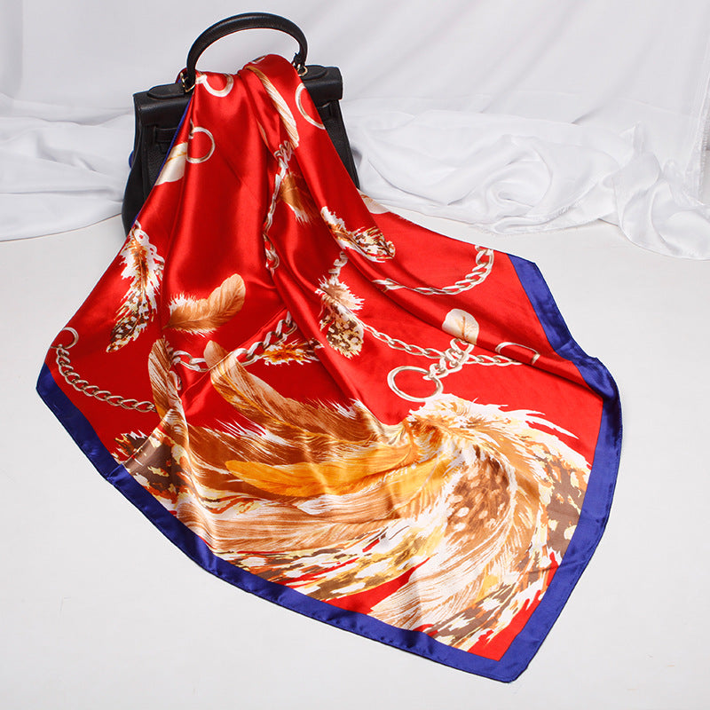 Silk Satin Equestrian Style Scarf