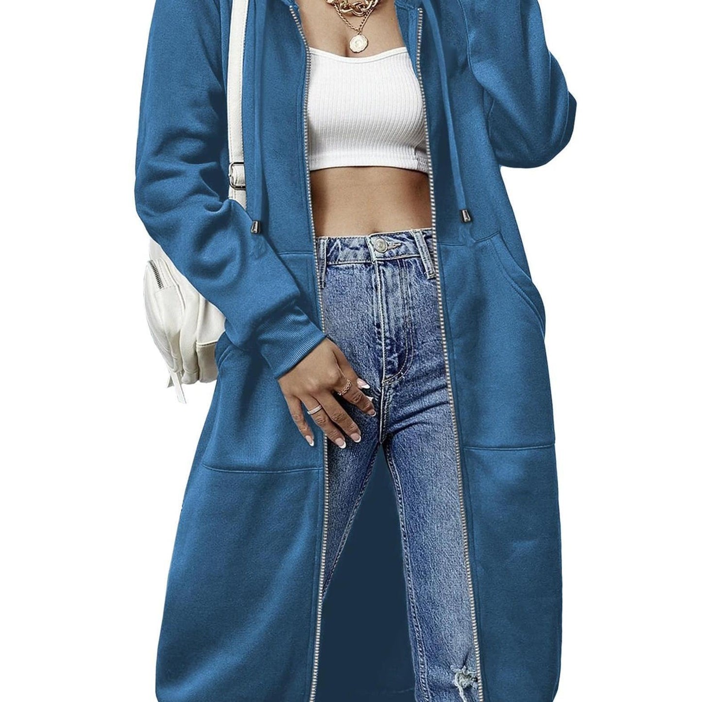 Women'S Casual Long Hoodie Sweatshirt