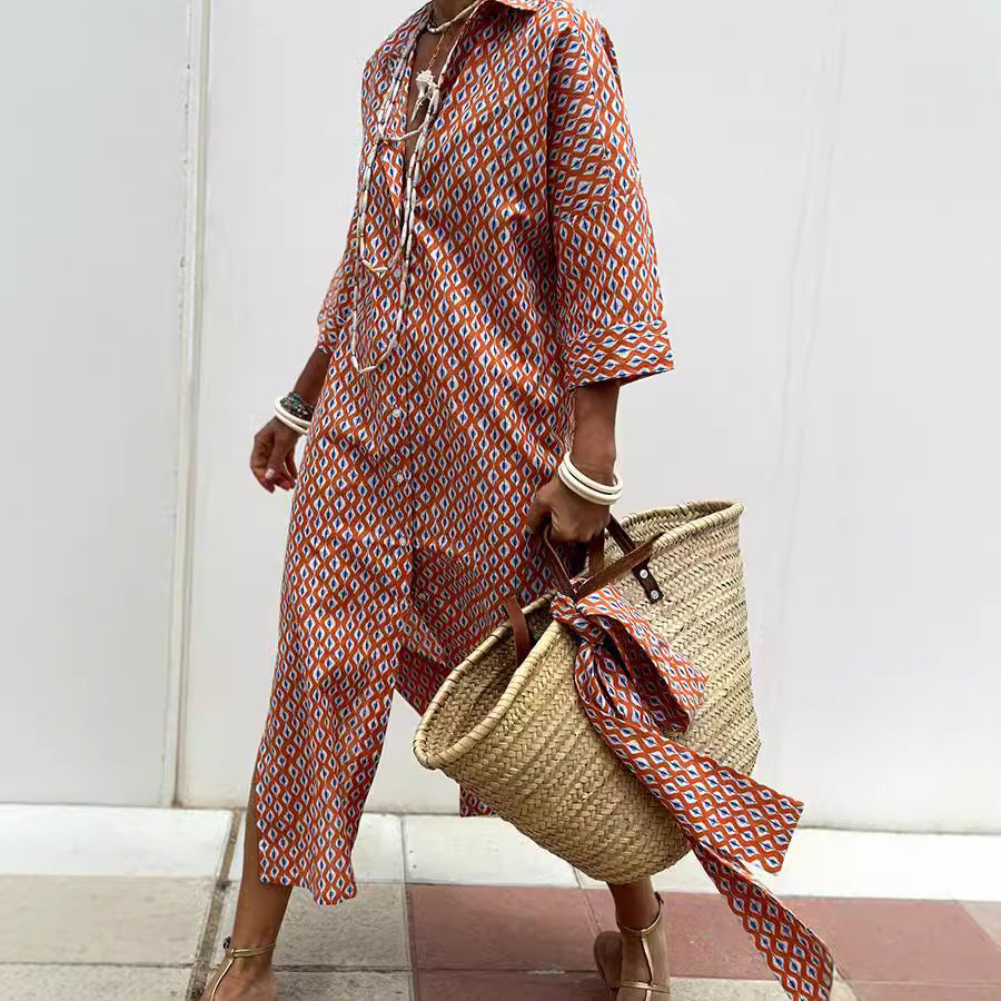 Striped Shirt With Belt Dress