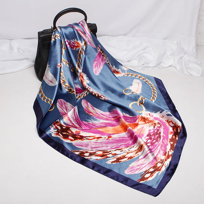 Silk Satin Equestrian Style Scarf