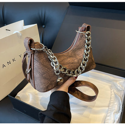 Denim Underarm Chain Bag