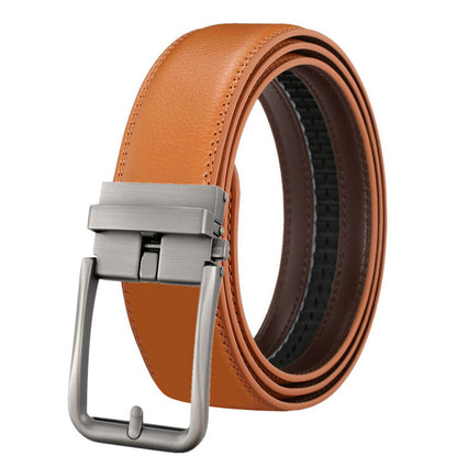Leather Automatic Buckle Simple Hollow Belt