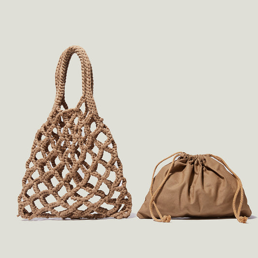 Woven Small Mesh Tote