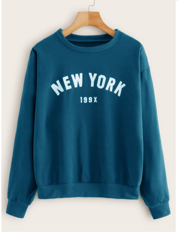 Vintage Letter Printed Women's Sweatshirt