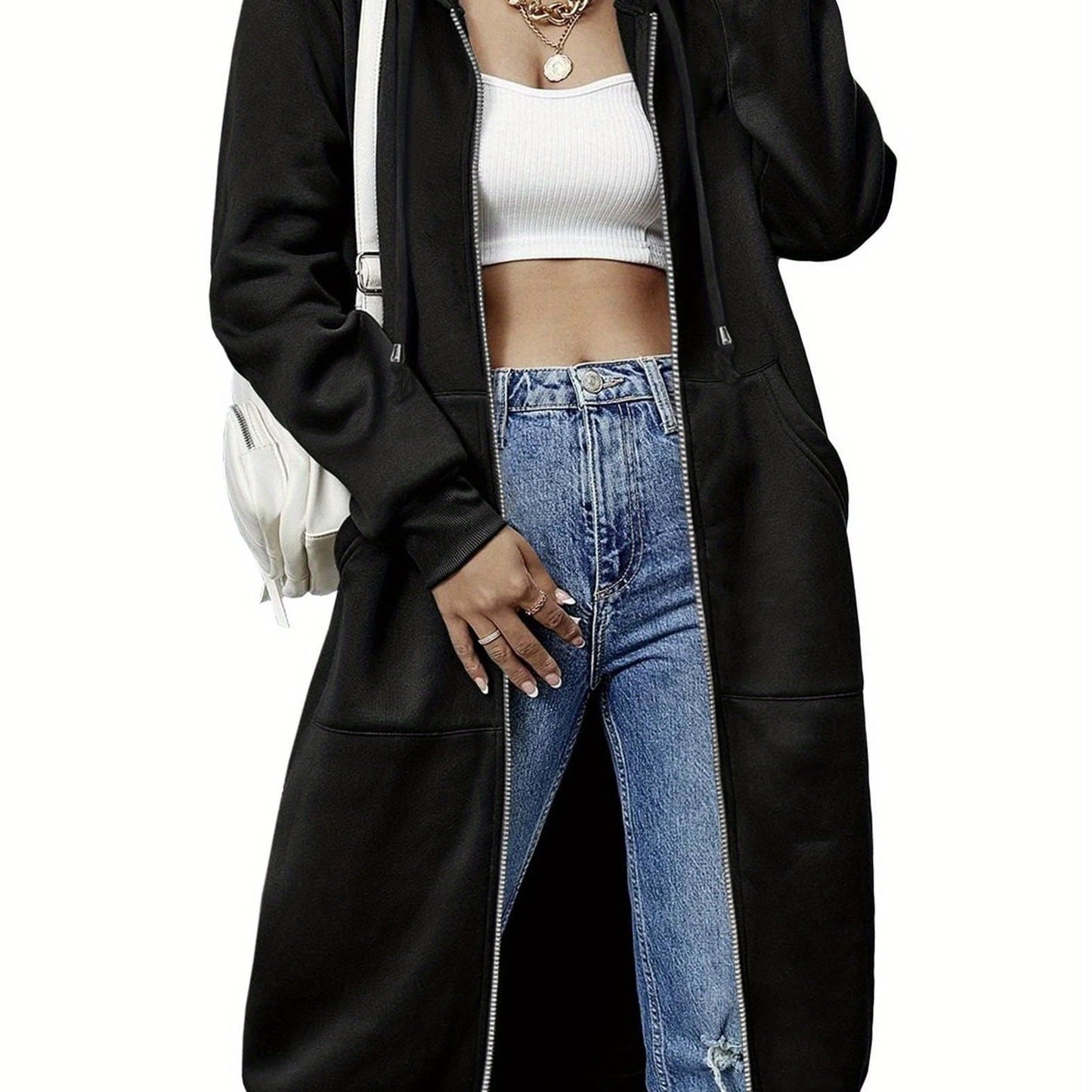 Women'S Casual Long Hoodie Sweatshirt