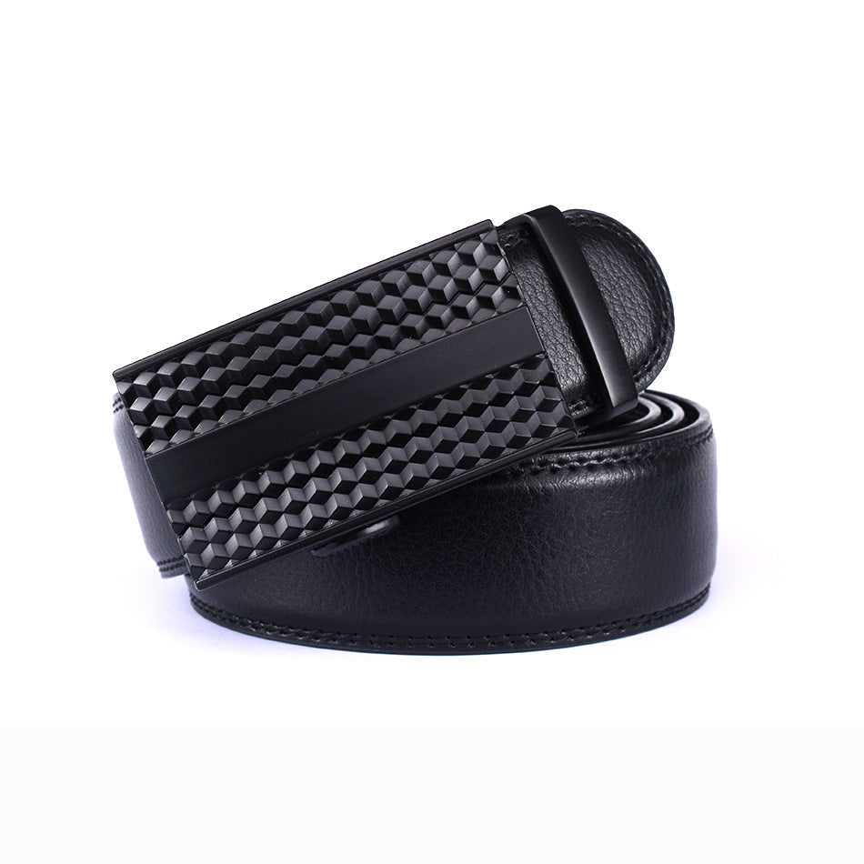 Casual Men's Two-layer Leather Comfort Click Belt