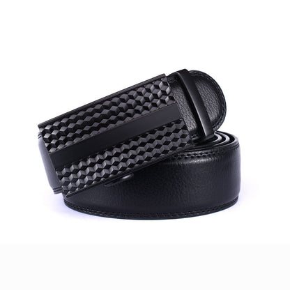 Casual Men's Two-layer Leather Comfort Click Belt